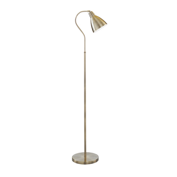 Searchlight 5026AB Adjustable Floor Lamp - Antique Brass