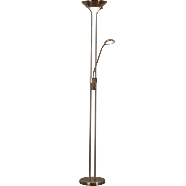 Searchlight 5430AB Mother & Child Floor Lamp - Antique Brass Metal & Glass