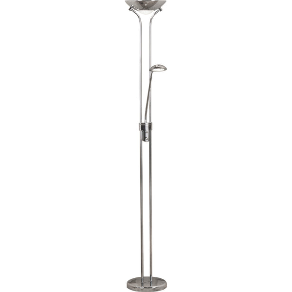 Searchlight 5430CC Mother & Child Floor Lamp - Chrome Metal & Glass