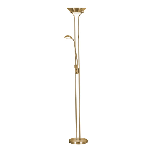 Searchlight 5430SB Mother & Child LED Dimmable Floor Lamp - Satin Brass