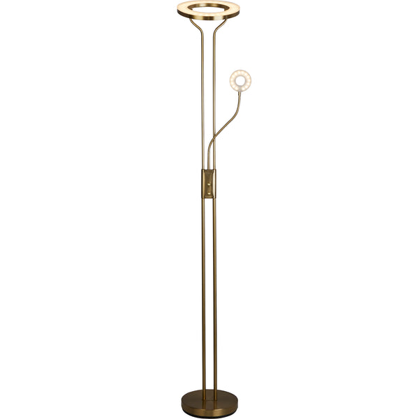 Searchlight 55601SB Mother & Child Floor Lamp - Satin Brass Metal