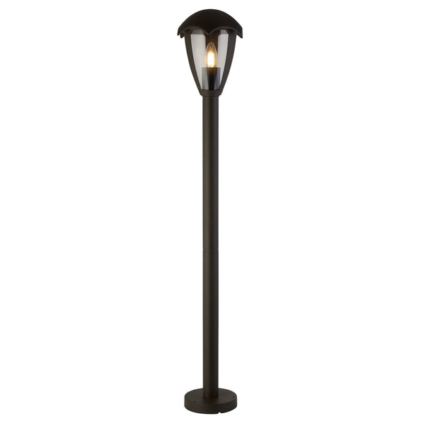 Searchlight 57892-970 Bluebell Outdoor Post - Grey Metal & Clear Polycarb