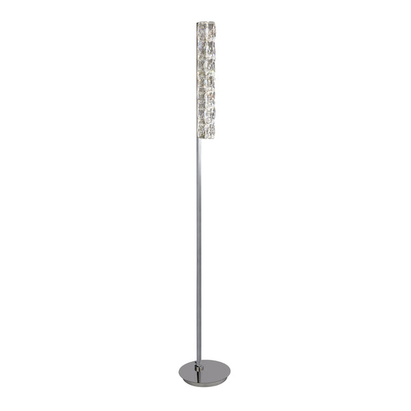 Searchlight 5863CC Remy LED Floor Lamp - Chrome & Clear Crystal Trim