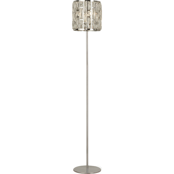 Searchlight 6589CC Bijou Floor Lamp - Chrome Metal & Crystal Glass