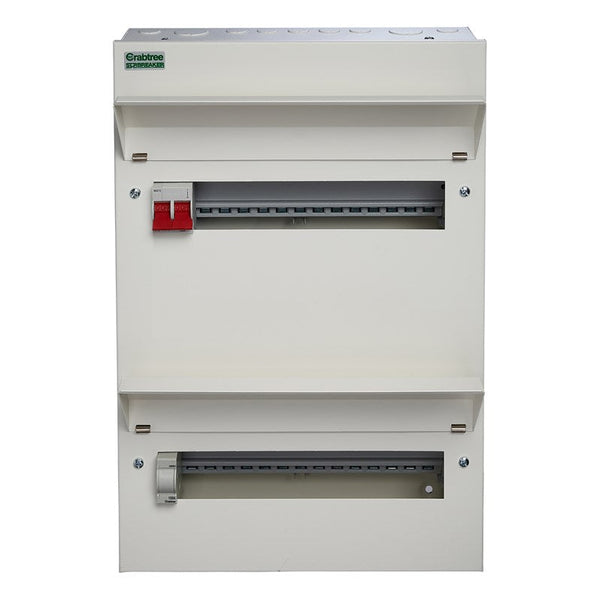 Crabtree 527-2B 27 Way Duplex Consumer Unit Main Switch 100A - Crabtree - Falcon Electrical UK