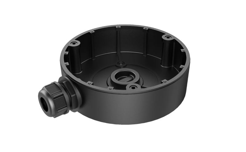 Hikvision DS-1280ZJ-DM8 Black Power Intake Junction Box for DS-2CD23*5FWD-I IP Turret Cameras - Hikvision - Falcon Electrical UK