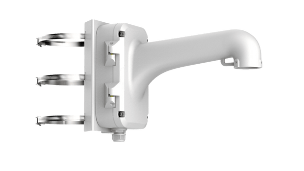 Hikvision DS-1604ZJ Pole Mounted Bracket Incorporating Wall Mount for PTZ Cameras - Hikvision - Falcon Electrical UK