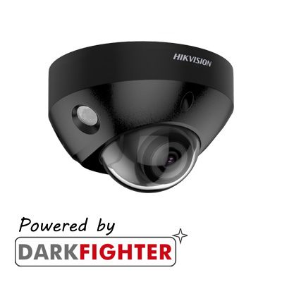 HIKVISION DS-2CD2546G2-IS(2.8MM)/BLACK(C) AcuSense 4MP mini dome camera with IR & built in microphone - Hikvision - Falcon Electrical UK