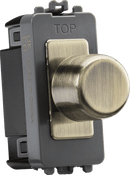 Knightsbridge MLA GDM150IAB 1G 2-way 10-150W (5-100W LED) intelligent dimmer - antique brass - Knightsbridge MLA - Falcon Electrical UK