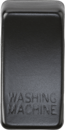Knightsbridge MLA GDWASHMB Switch cover "marked WASHING MACHINE" - matt black - Knightsbridge MLA - Falcon Electrical UK