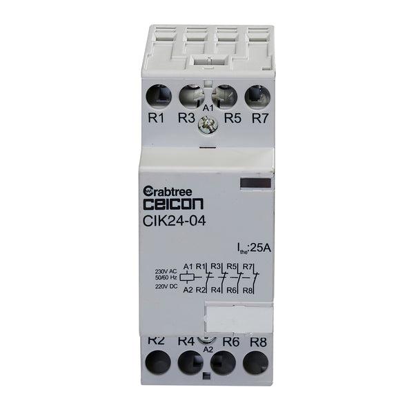 Crabtree CIK24-04 Installation Contactor 24A 0NO 4NC AC-DC - Crabtree - Falcon Electrical UK