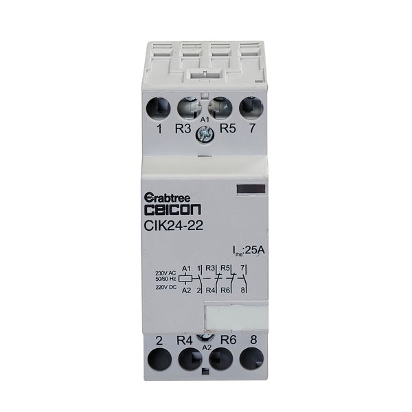 Crabtree CIK24-22 Installation Contactor 24A 2NO 2NC AC-DC - Crabtree - Falcon Electrical UK
