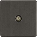 Knightsbridge MLA SF0100SB Screwless 1G TV Outlet (Non-Isolated) - Smoked Bronze - Knightsbridge MLA - Falcon Electrical UK