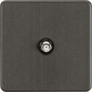 Knightsbridge MLA SF0150SB Screwless 1G SAT TV Outlet (Non-Isolated) - Smoked Bronze - Knightsbridge MLA - Falcon Electrical UK