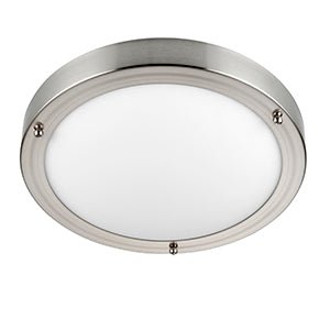 Saxby 54675 Portico LED satin Nickel IP44 9W cool white - Saxby - Falcon Electrical UK