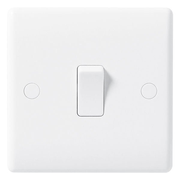 BG 812 White Nexus Moulded Single Switch, 10AX 2 Way - BG - Falcon Electrical UK