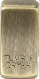 Knightsbridge MLA GDDRYAB Switch cover "marked TUMBLE DRYER" - antique brass - Knightsbridge MLA - Falcon Electrical UK