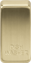 Knightsbridge MLA GDDISHBB Switch cover "marked DISHWASHER" - brushed brass - Knightsbridge MLA - Falcon Electrical UK