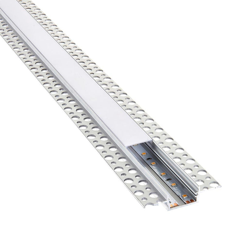 Saxby 94948 Rigel Plaster-in Wide 2m Aluminium Profile-Extrusion Sliver - Saxby - Falcon Electrical UK