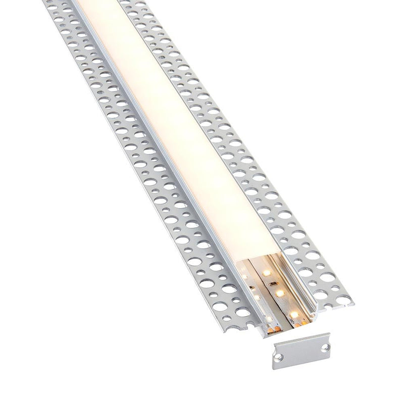 Saxby 94948 Rigel Plaster-in Wide 2m Aluminium Profile-Extrusion Sliver - Saxby - Falcon Electrical UK