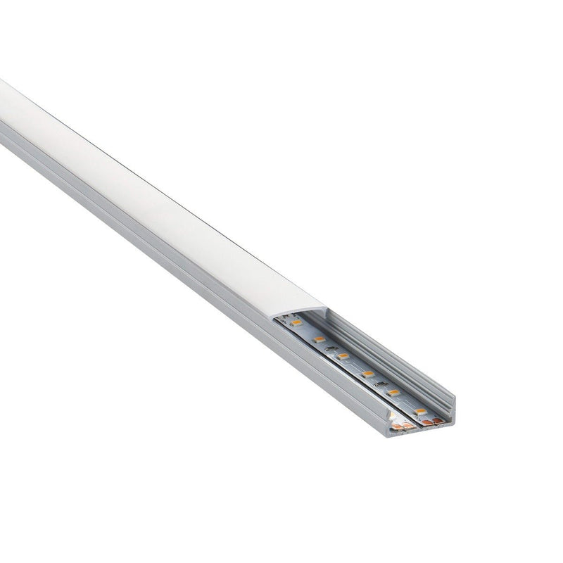 Saxby 97735 RigelSLIM Surface Wide 2m Aluminium Profile-Extrusion Sliver - Saxby - Falcon Electrical UK