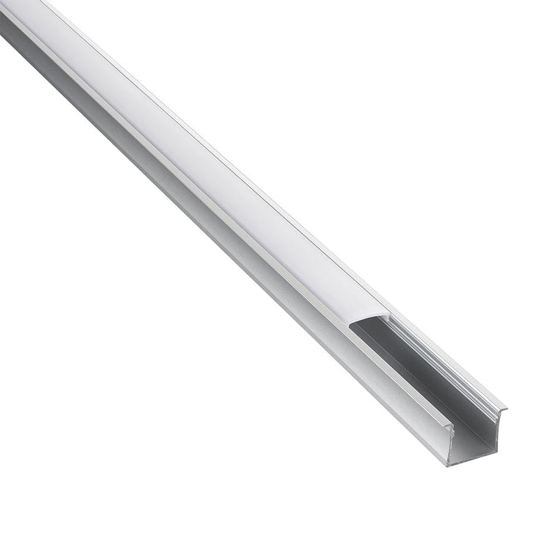 Saxby 97739 Rigel Recessed Wide 2m Aluminium Profile-Extrusion Sliver - Saxby - Falcon Electrical UK