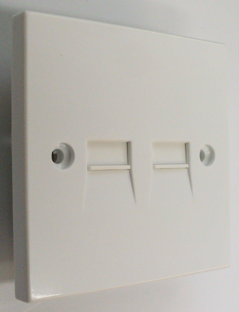 Quadrant XL Flush Master Twin Telephone Socket BT2M Quadrant