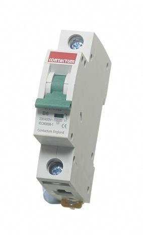 Contactum Single Pole, 25A, 10kA, C Curve MCB Switch (CPB1025C) - Contactum - Falcon Electrical UK