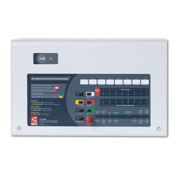 C-TEC CFP704-4 Standard 4 Zone Conventional Fire Alarm Panel - CTEC - Falcon Electrical UK