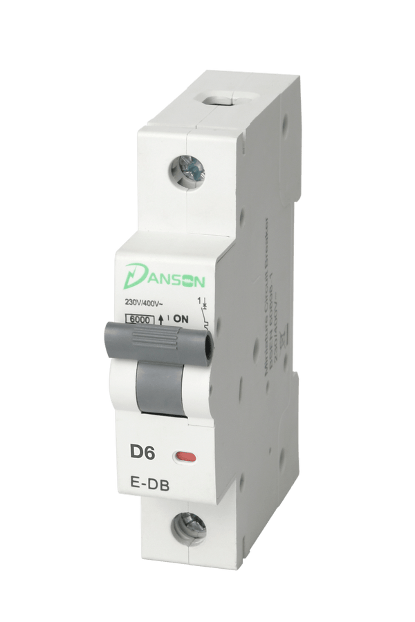 Danson E-DBYD110 10A, Single Pole, D-Type MCB, 6kA, 1M - Danson - Falcon Electrical UK