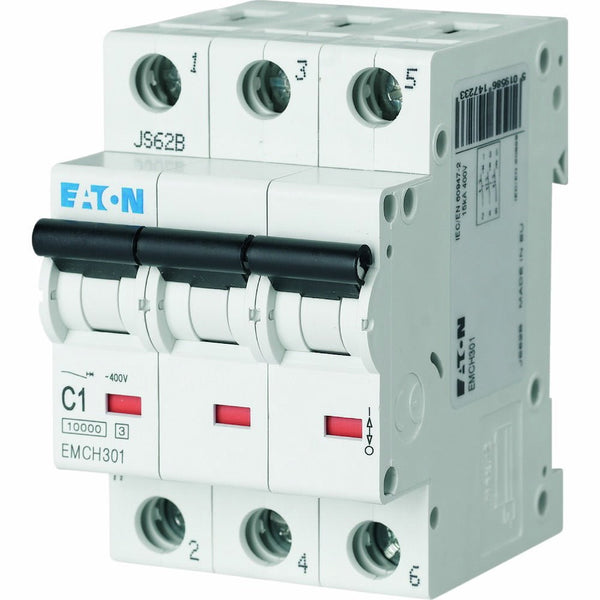 Eaton EMCH310 10A, 10kA, Type C Triple Pole MCB - Eaton - Falcon Electrical UK