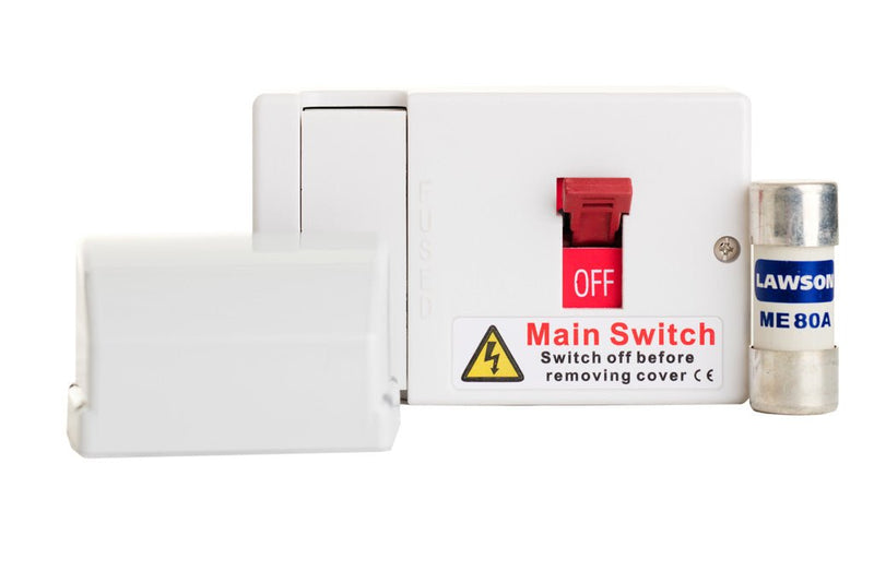 Fusebox FMS080 80A Fused Switch 1P+N (Shroud+ ME80 Fuse) - Fusebox - Falcon Electrical UK