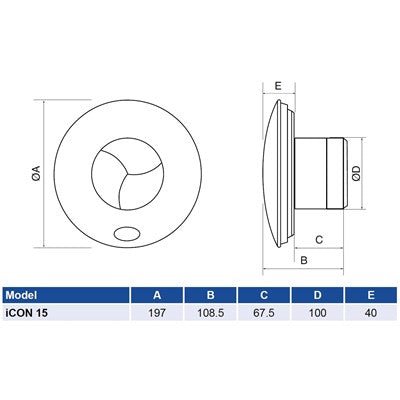 Airflow ICON 15 100mm Extractor Fan - Airflow - Falcon Electrical UK