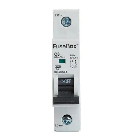Fusebox MT06C501 50A 6kA 1 pole C Curve MCB - Fusebox - Falcon Electrical UK