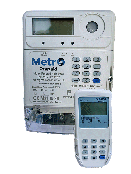 Metro MET004 Single Phase Prepaid Meter - Metro Meters - Falcon Electrical UK