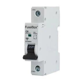 Fusebox MT06C101 10A 6kA 1 pole C Curve MCB - Fusebox - Falcon Electrical UK