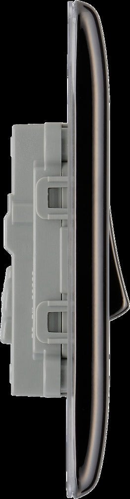 BG NBN13 Nexus Metal Black Nickel Intermediate Switch, 10Ax 2 Way - BG - Falcon Electrical UK