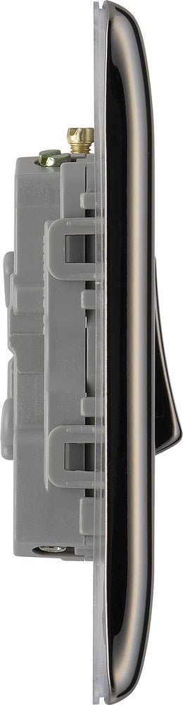 BG NBN43 Nexus Metal Black Nickel Triple Switch, 10Ax 2 Way - BG - Falcon Electrical UK
