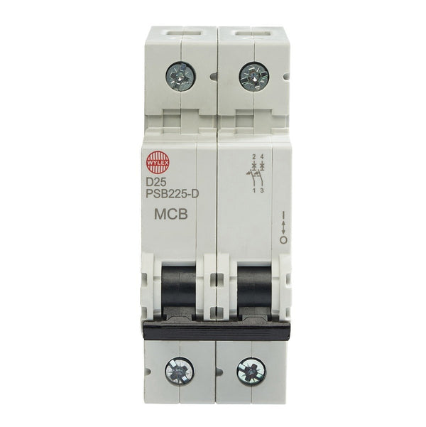 Wylex Legacy PSB225-D 25A, D-Type Double Pole MCB - Wylex - Falcon Electrical UK