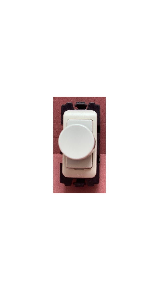Quadrant Curveline Dimmer for Grid Plate, White - QGD400 - Quadrant - Falcon Electrical UK