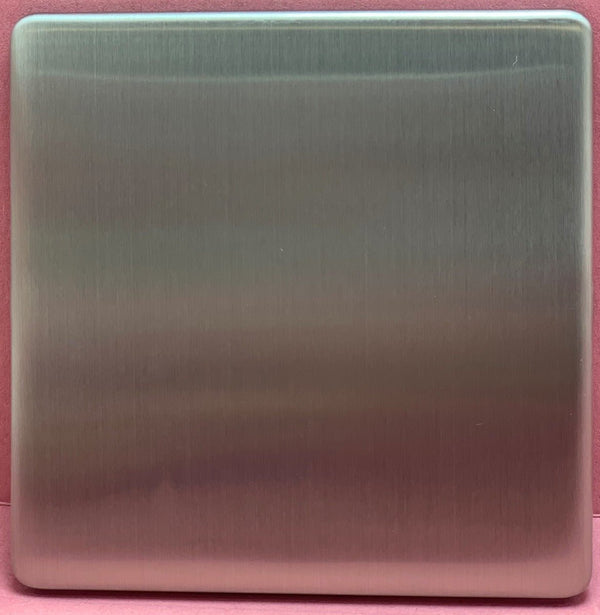 Quadrant Screwless Single Blank Plate in Chrome - QSS4011SC-B - Quadrant - Falcon Electrical UK
