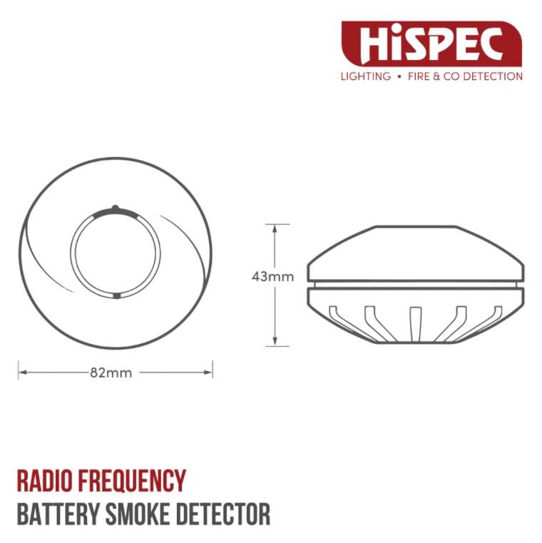 HiSpec HSA-BH-RF10-PRO RF Lithium Battery Heat Detector - HiSpec - Falcon Electrical UK
