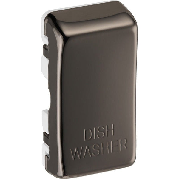 BG RRDWBN Nexus Black Nickel Grid Switch Cover "DISH WASHER" - BG - Falcon Electrical UK