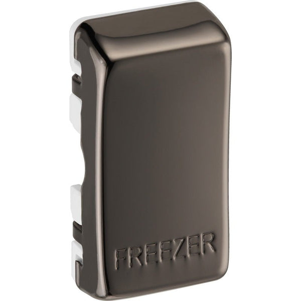 BG RRFZBN Nexus Black Nickel Grid Switch Cover "FREEZER" - BG - Falcon Electrical UK