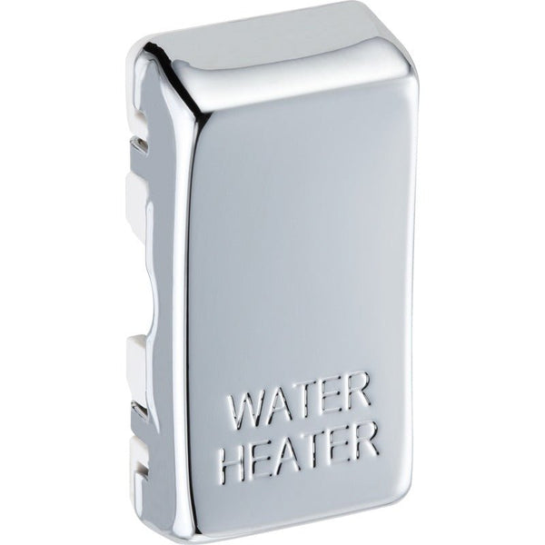 BG RRWHPC Nexus Polished Chrome Grid Switch Cover "WATER HEATER" - BG - Falcon Electrical UK