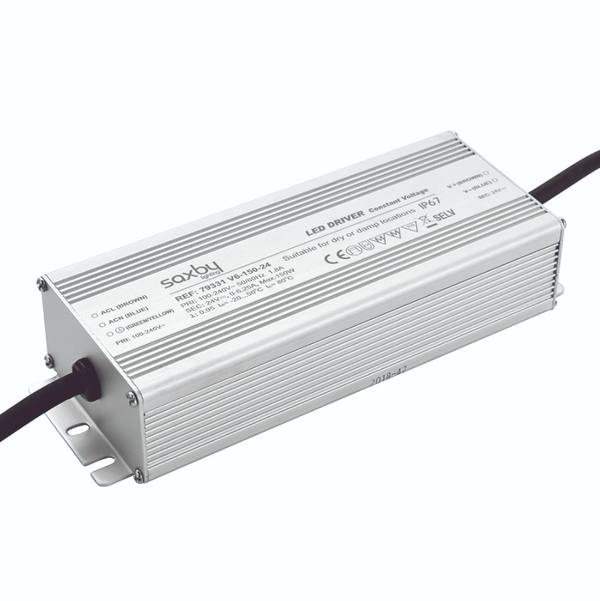 Saxby 79331 LED driver constant voltage iP67 24V 150W IP67 - Saxby - Falcon Electrical UK