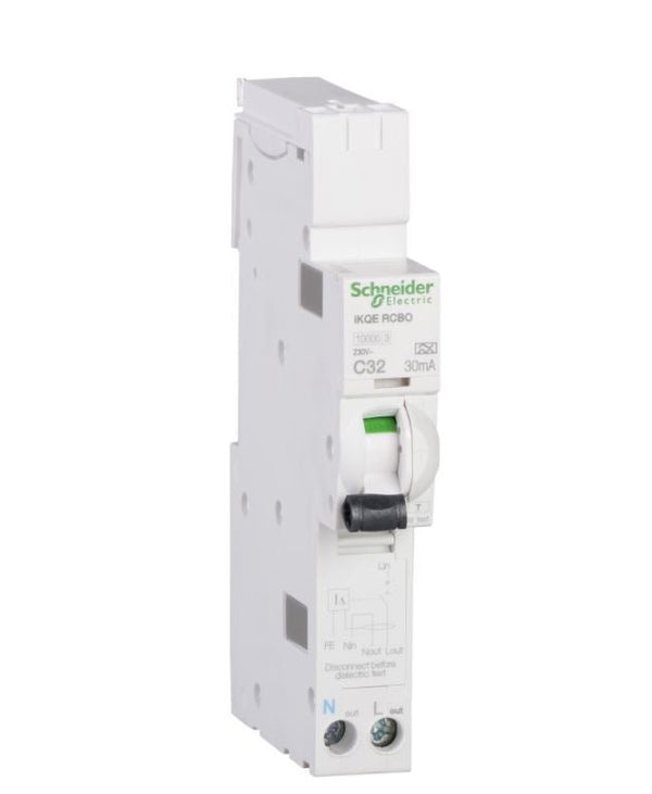 Schneider Electric SEE132C03 32A, C Curve RCBO for LoadCentre KQ Distribution Board - Schneider Electric - Falcon Electrical UK