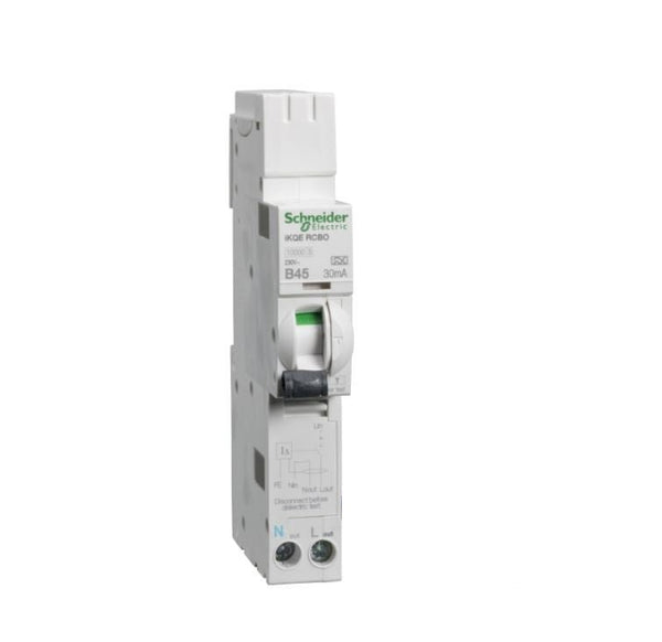 Schneider Electric SEE145B03 45A, B Curve RCBO for LoadCentre KQ Distribution Board - Schneider Electric - Falcon Electrical UK