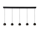 Searchlight 1014-5BK Eindhoven 5Lt Bar Pendant - Sand Black Metal