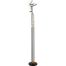 Searchlight 1024MBSB Gio Floor Lamp - Black & Satin Brass Metal
